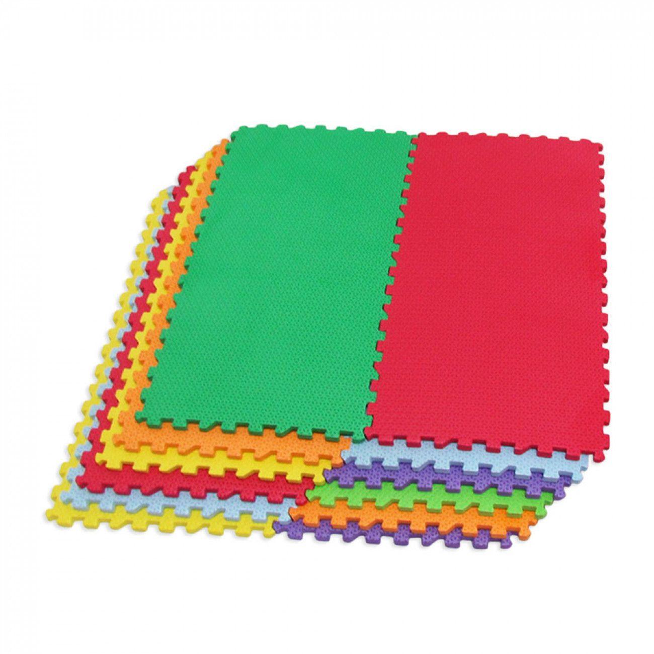 Tatame Tapete Infantil Colorido em Eva 24 Pecas Evamax - Tatame ...