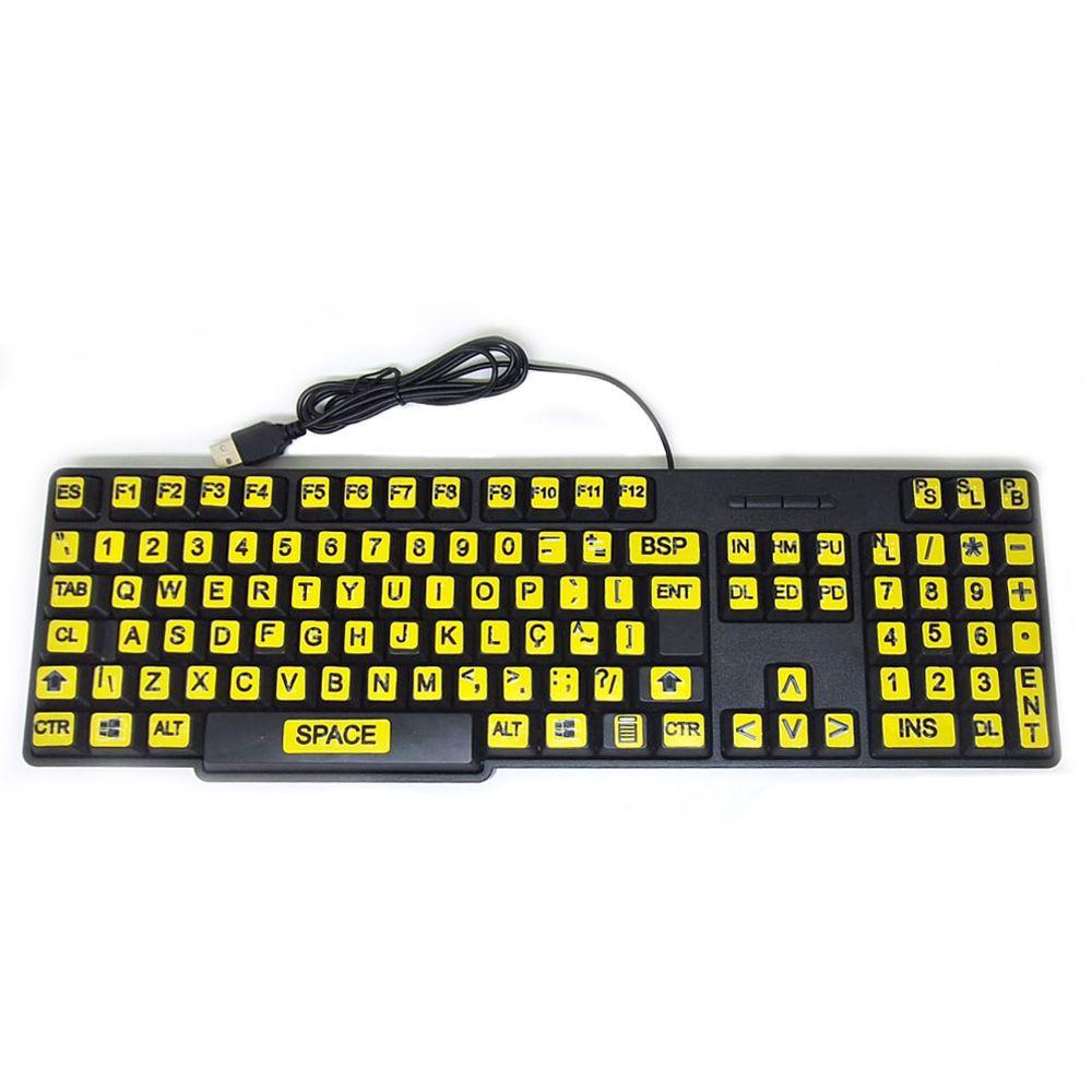 Imagem de Teclado braille - USB teclas amarelas