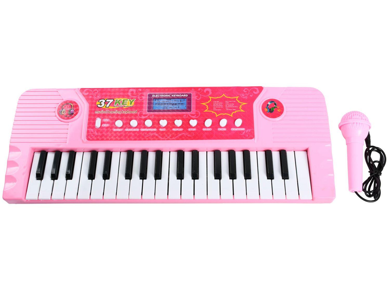 Teclado de Brinquedo Mini Piano com Microfone