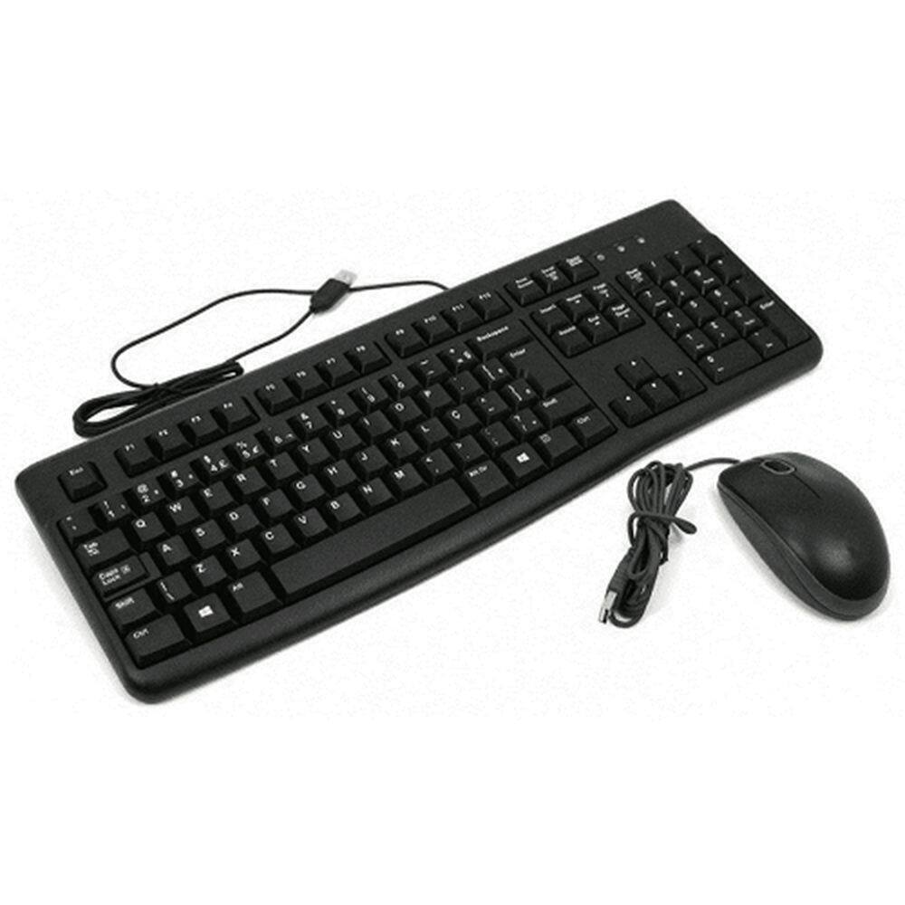 Teclado e Mouse com fio USB Maxprint Essential Preto 6013136 - Kit ...