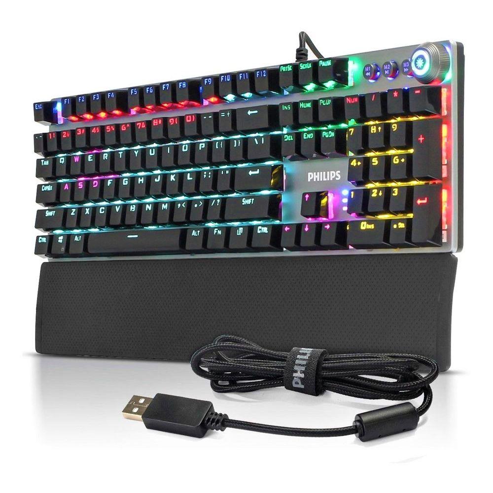 Teclado Gamer Pc Com Fio Mecanico G614 Magnetico Philips 19 Efeitos Pecas Para Computador E Notebook Magazine Luiza