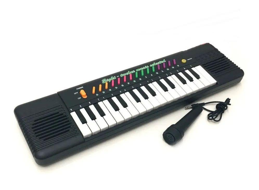 Teclado Infantil Piano Brinquedo Musical Com Karaoke E Microfone