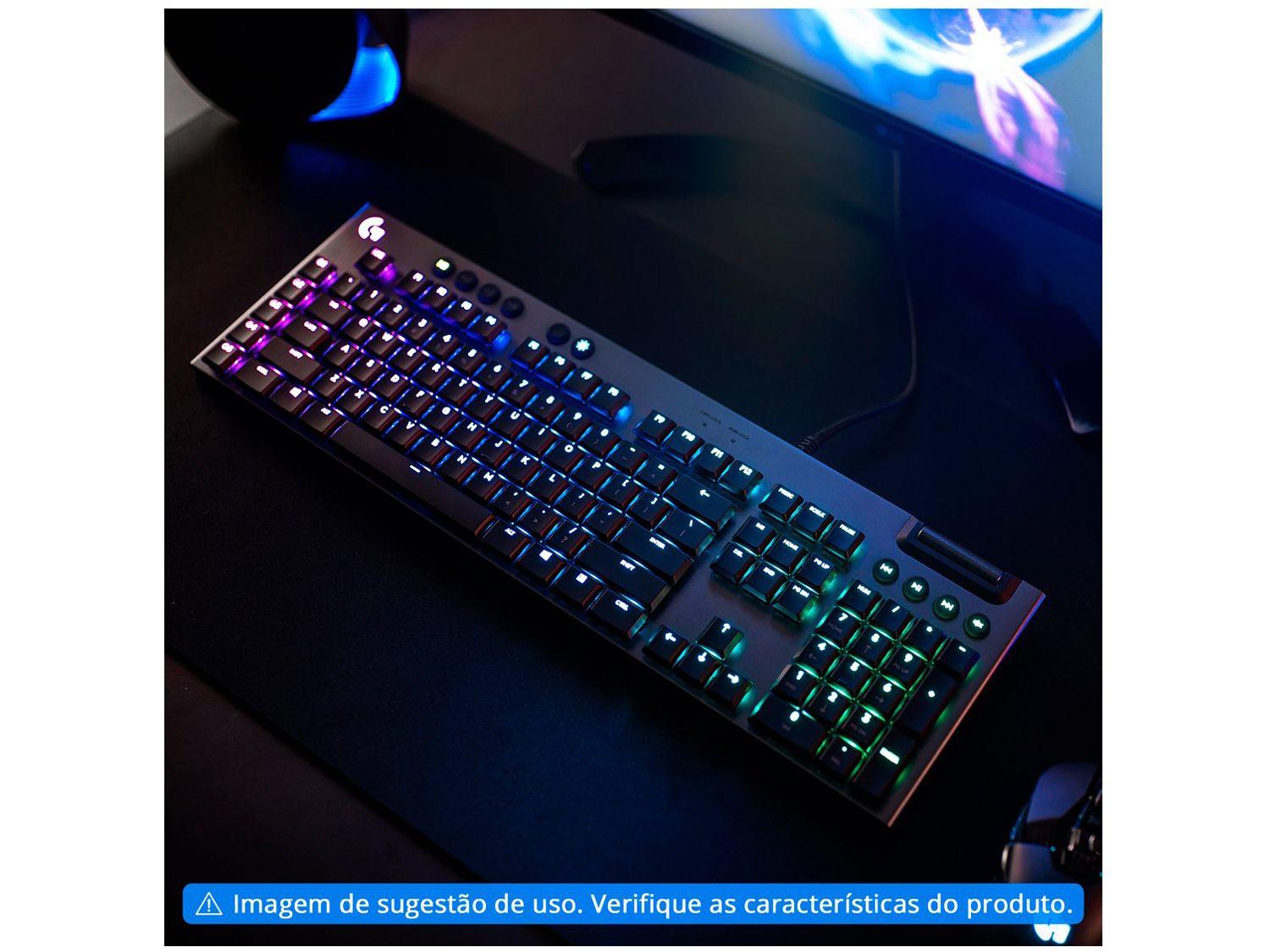 Teclado Mecânico Gamer Logitech ABNT2 Preto G815