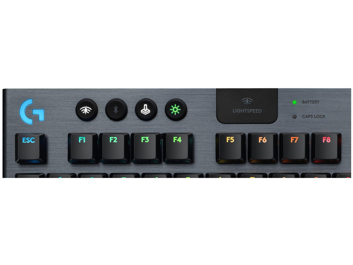 Teclado Mecânico Gamer sem Fio Logitech RGB