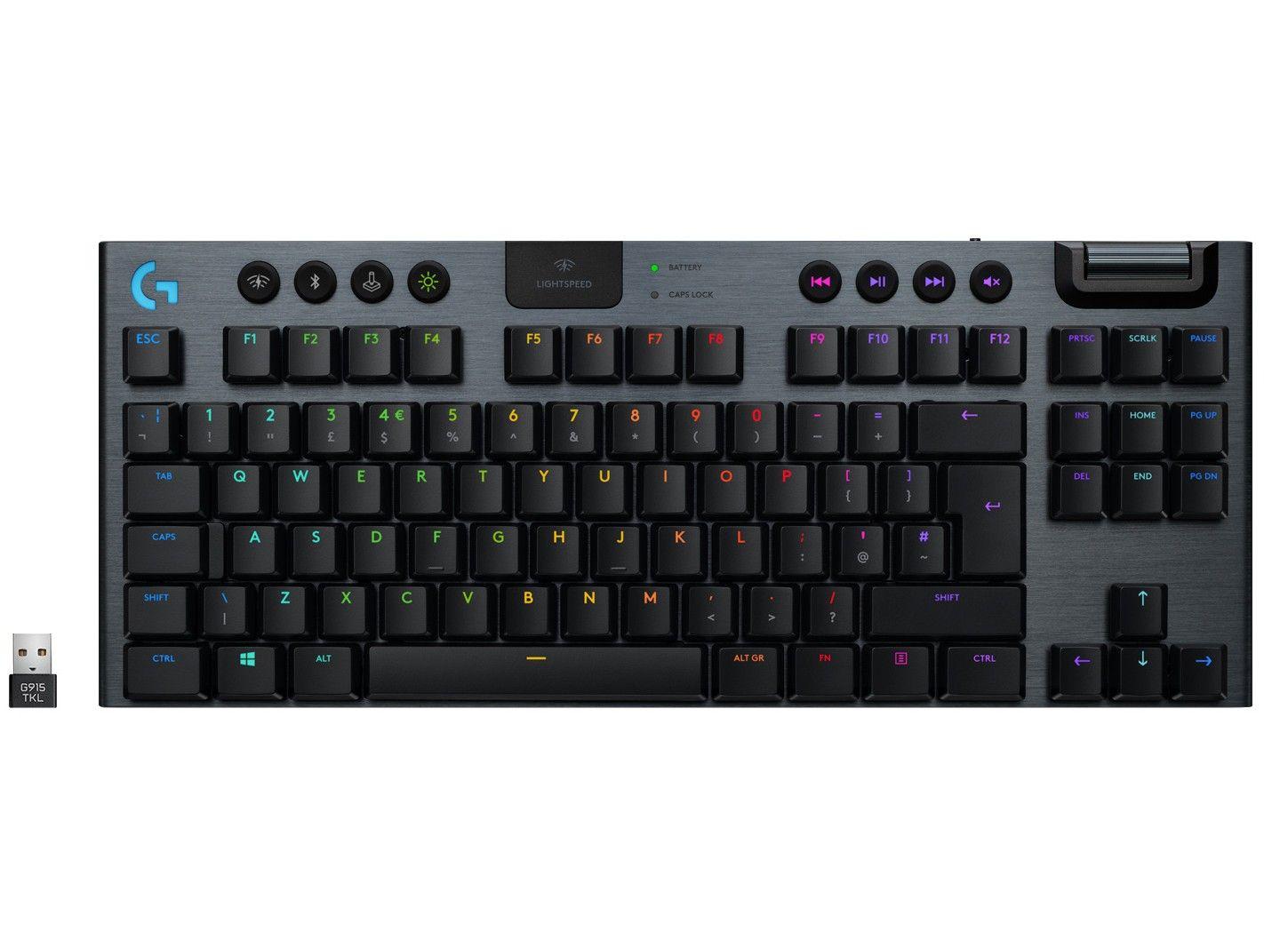 Teclado Mecânico Gamer sem Fio Logitech RGB