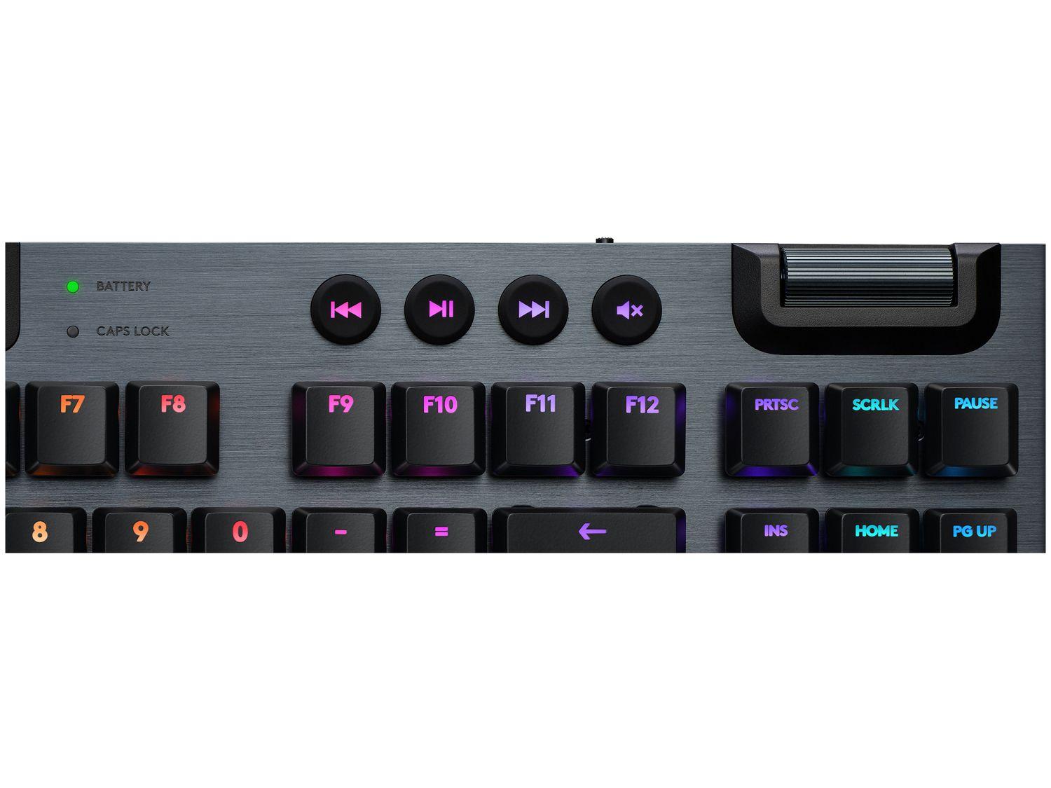 Teclado Mecânico Gamer sem Fio Logitech RGB