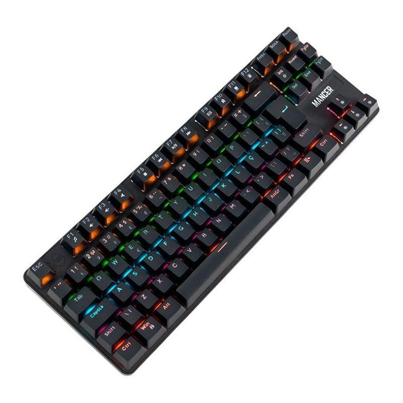 Imagem de Teclado Mecanico Mancer Shade MK3, Rainbow, Switch Huano Vermelho, Preto, MCR-SHM3-RBW01RD