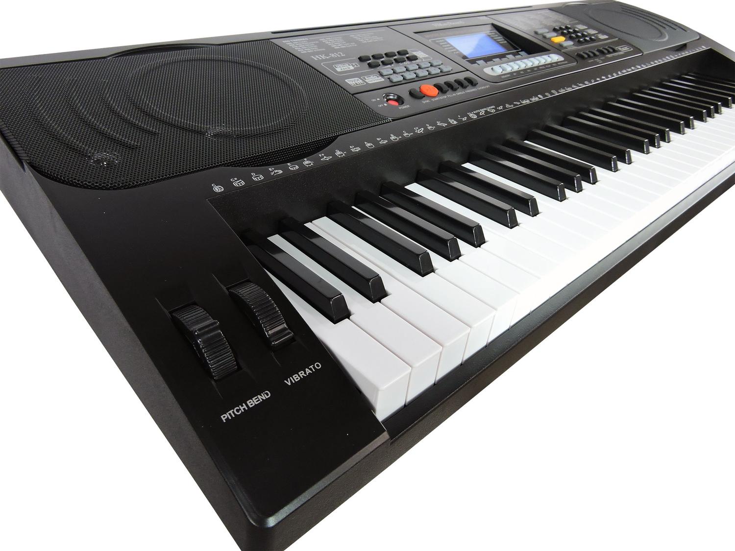 Jethrora 61 Teclas Piano Eletrônico Digital Teclado Saída MIDI 128 Sons 128  Ritmos 14 Músicas Demo Gravação Programação Tutorial de Reprodução com