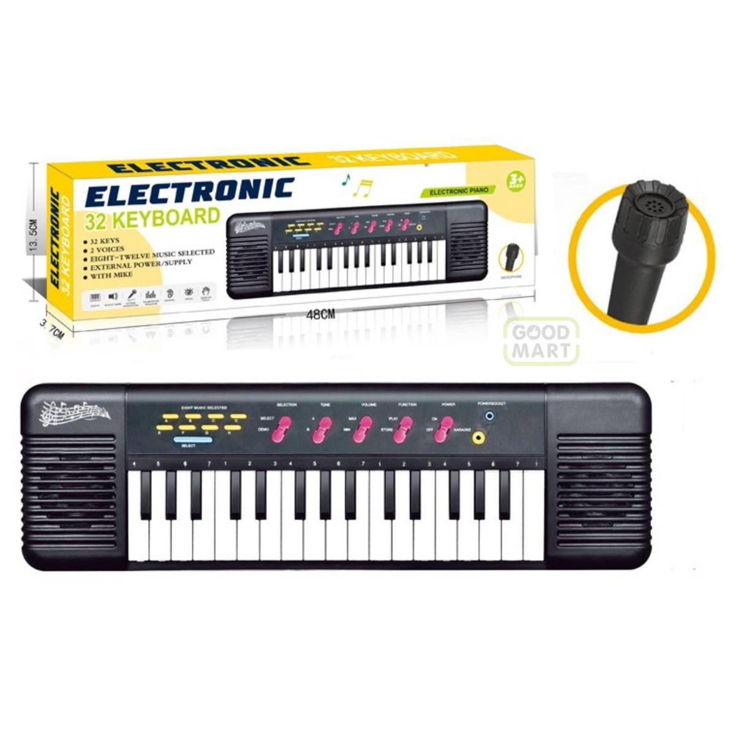 Piano Teclado Brinquedo Infantil Microfone Musical Educativo