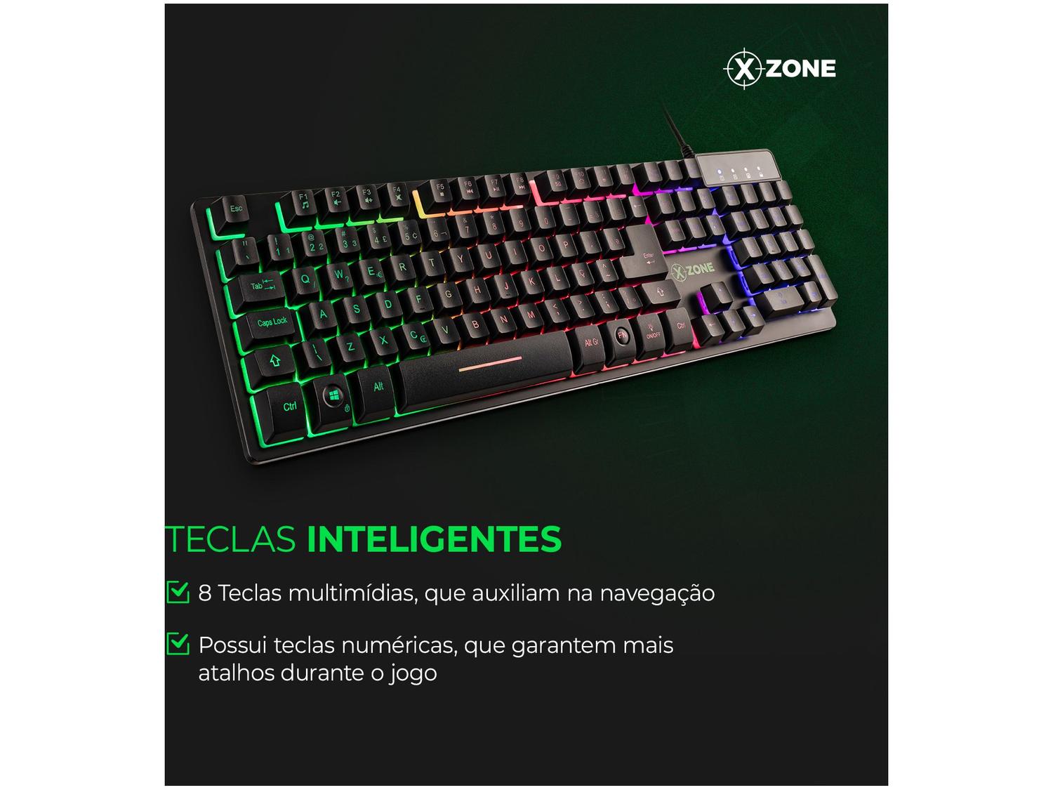 Teclado Semimecânico Gamer XZONE GTS-01 USB