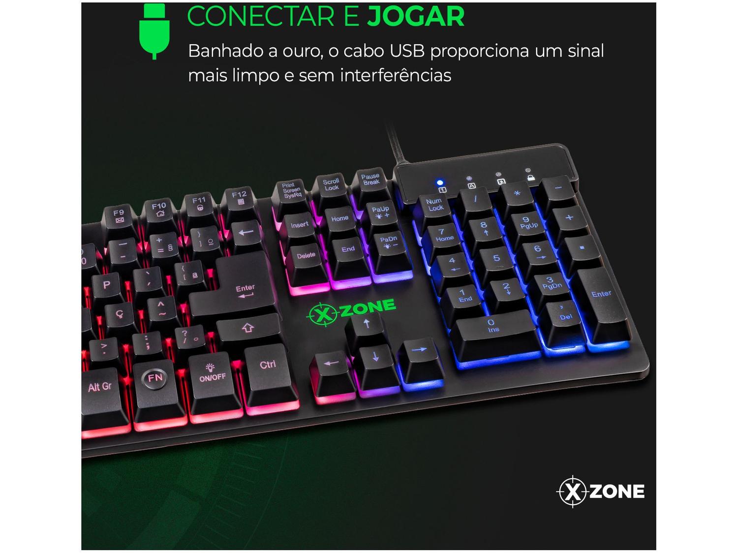 Teclado Semimecânico Gamer XZONE GTS-01 USB