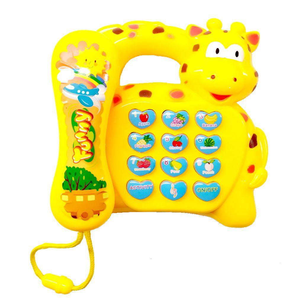Telefone de Brinquedo Infantil Musical Bebê Educativo Girafinha - Toy ...