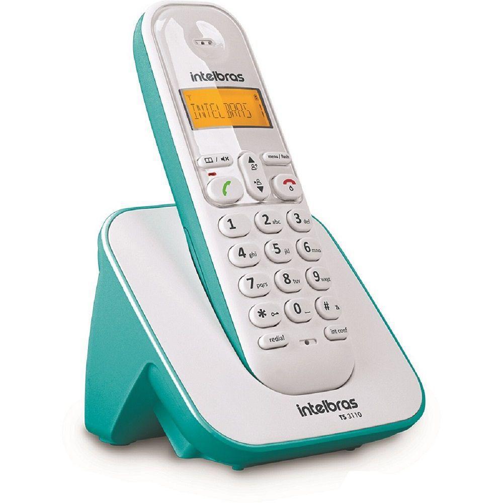 Telefone Fixo Sem Fio Com Ramal Adicional Azul Claro Bina TS 3110 