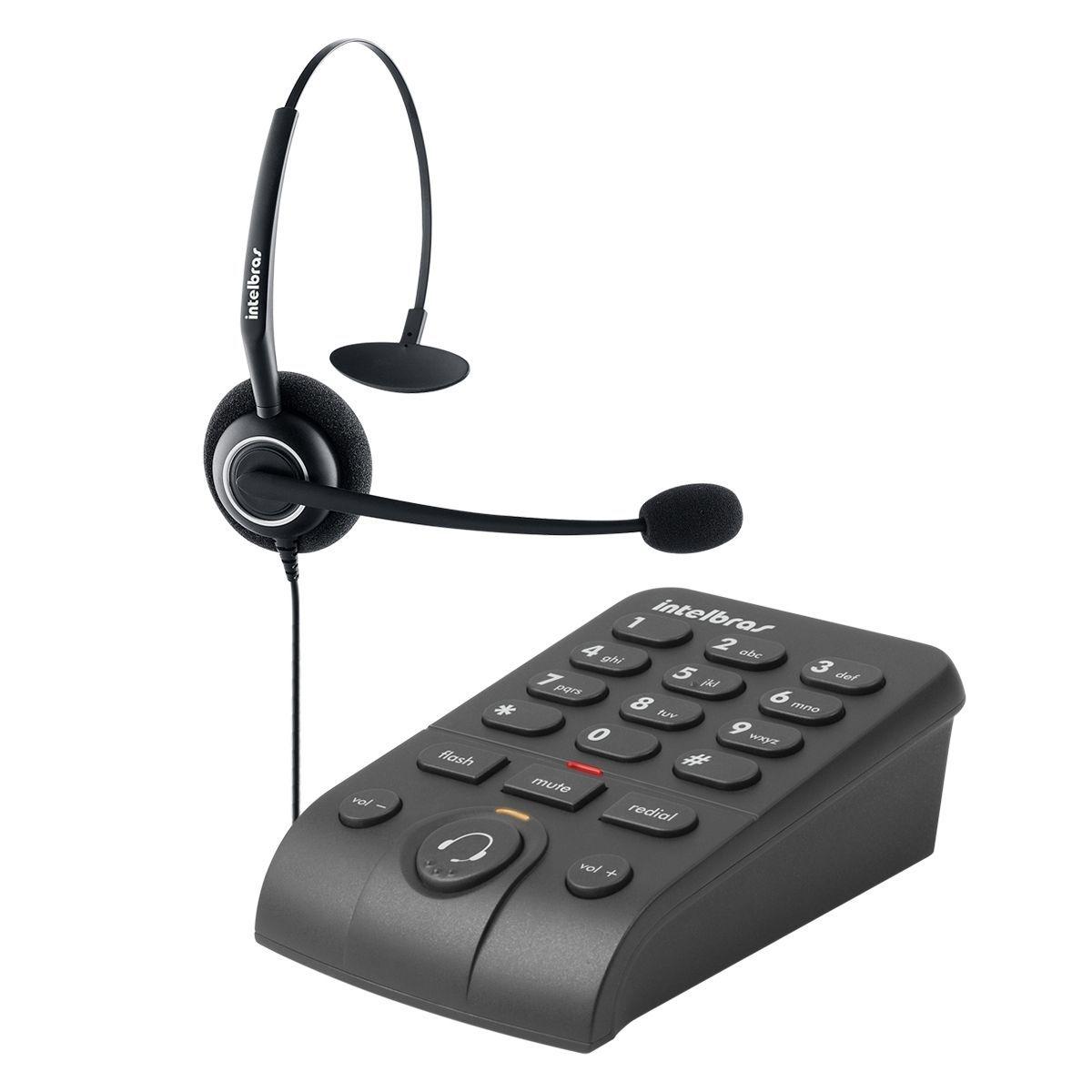 Telefone Headset Intelbras 4013330 Hsb 50 Com Base Discadora Preto - Telefone  Headset - Magazine Luiza