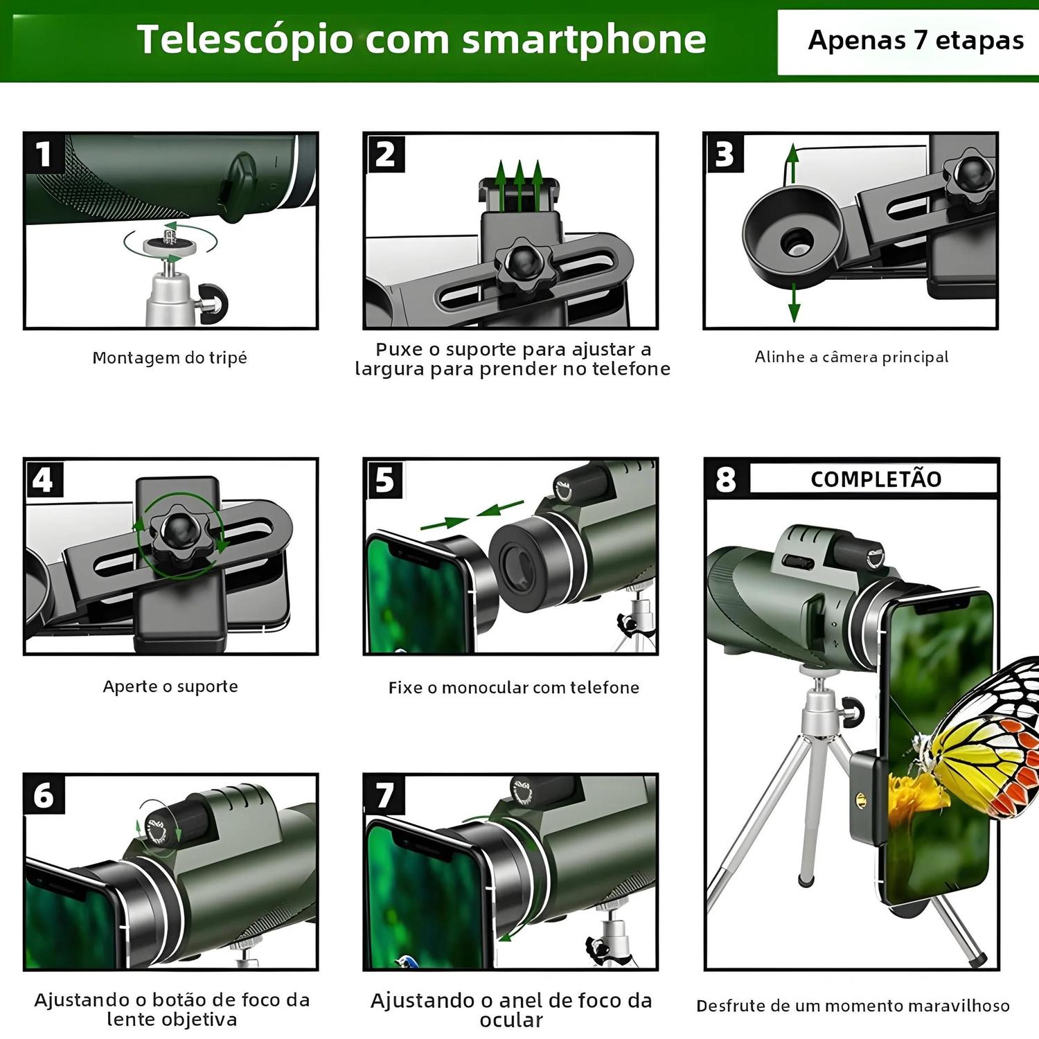 Imagem de Telescópio Portátil HD 5000M Dobrável Com Zoom Mini Poderoso Para Caça Esportes Camping Ao Ar Livre