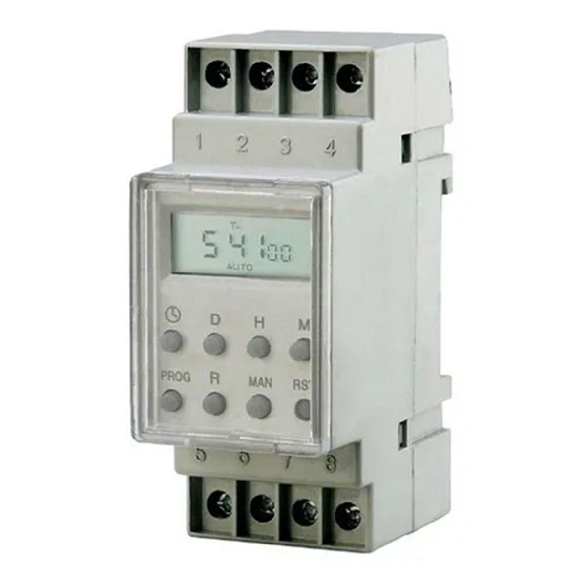 Temporizador Timer Digital Fixação Trilho Din 220v Exatron
