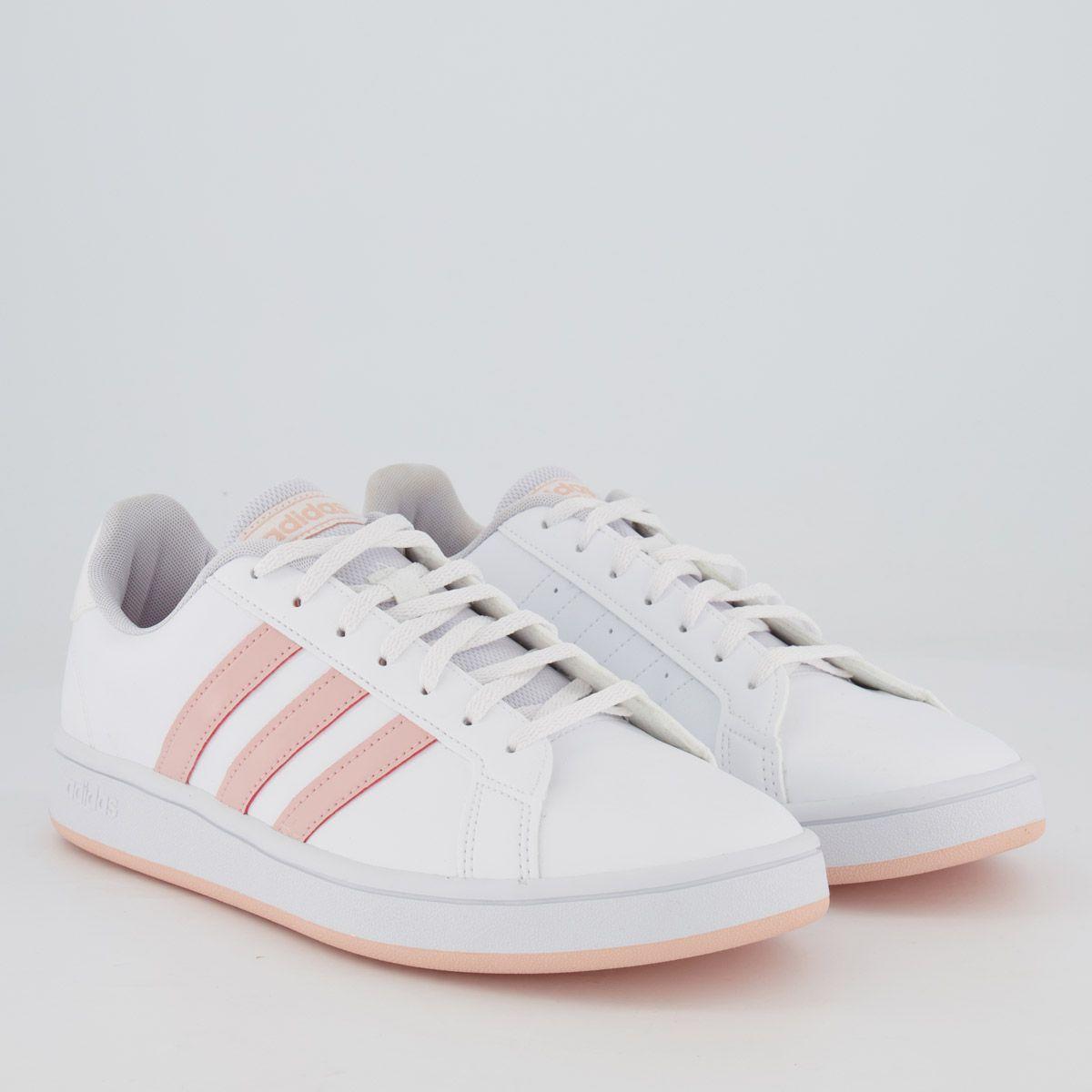 tênis adidas grand court feminino rosa