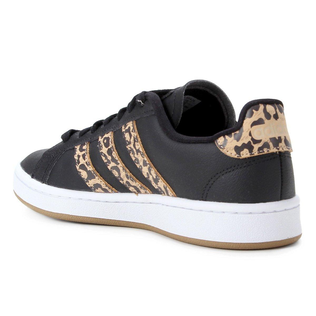 tenis adidas grand court leopard