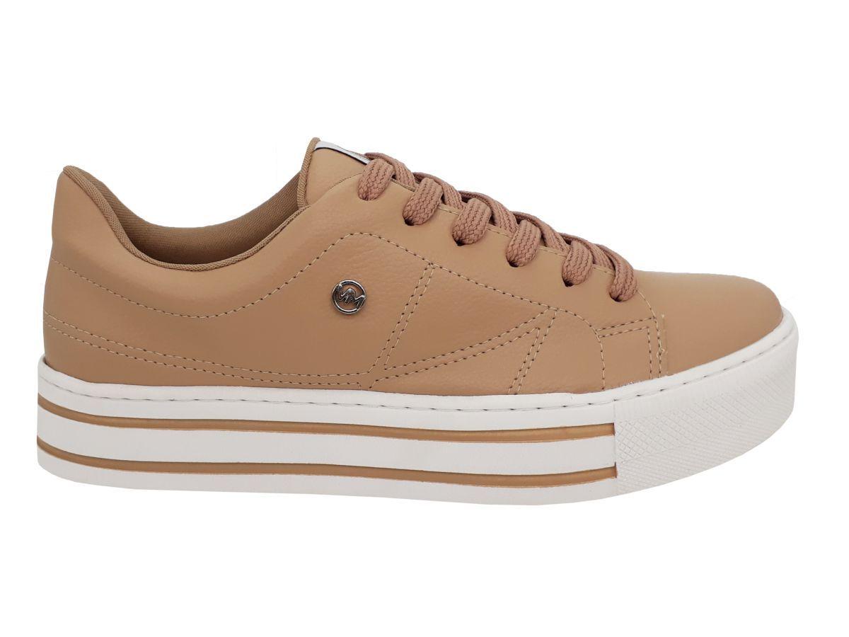 tênis casual feminino sola alta flatform via marte