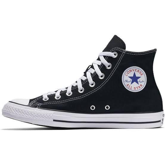 converse preto cano medio