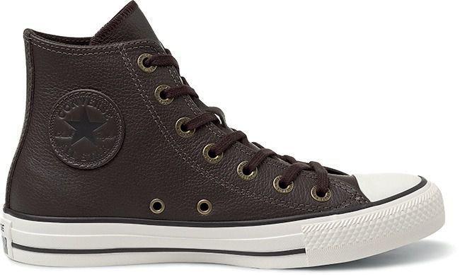 converse cano alto couro