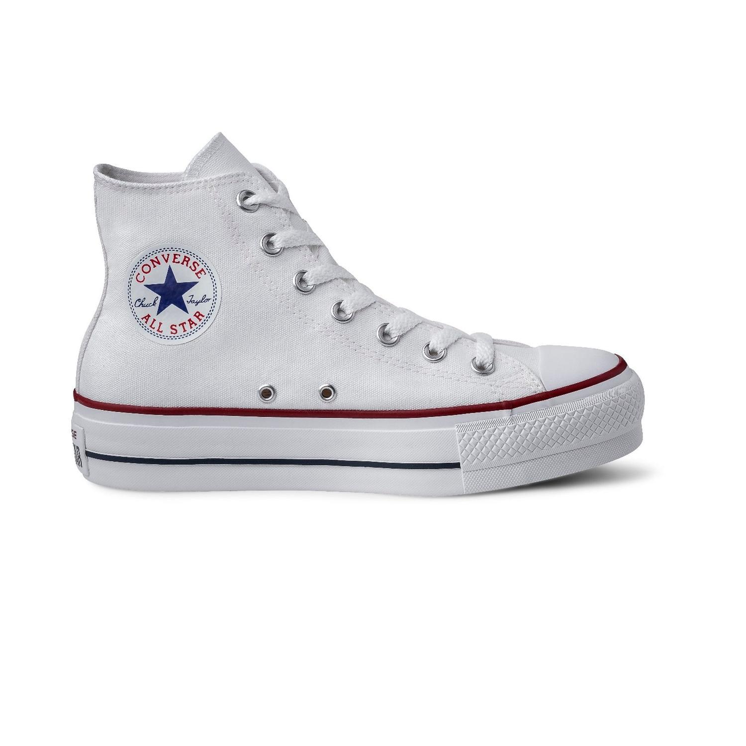 all star plataforma branco