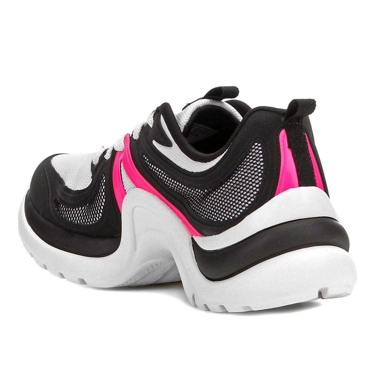 tenis azaleia chunky rosa