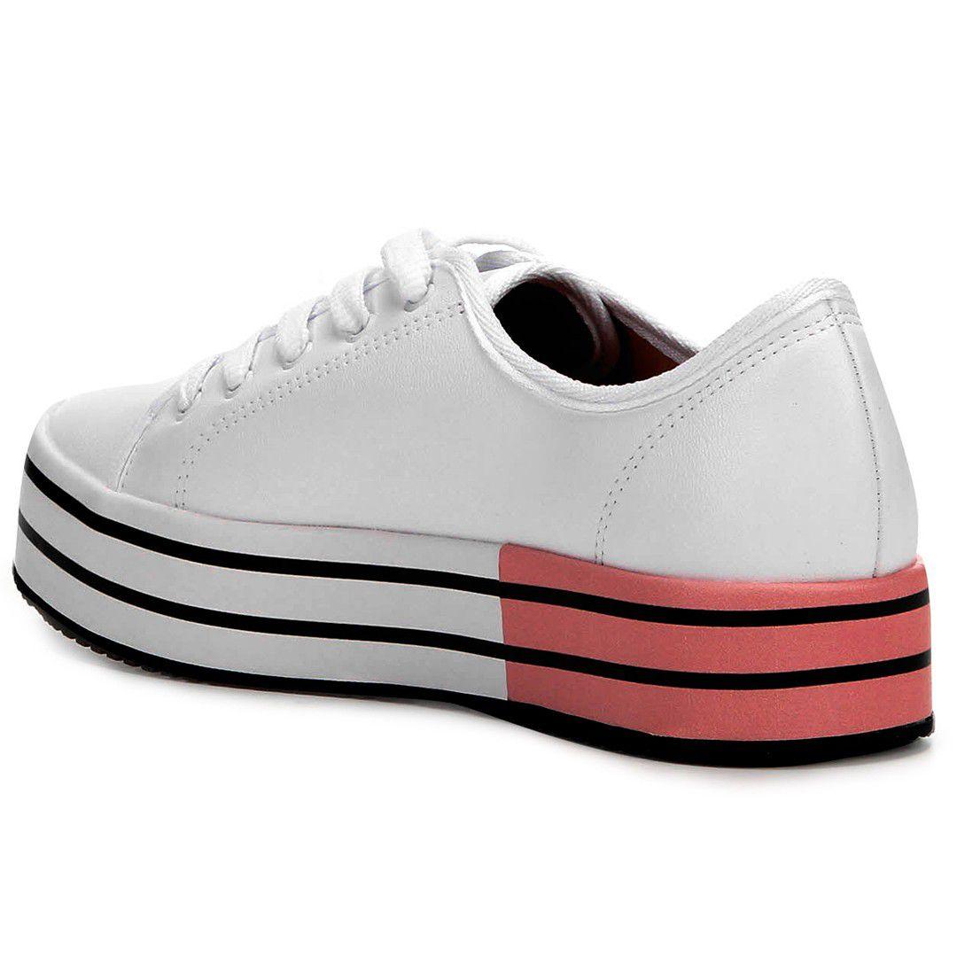 tênis beira rio listras branco