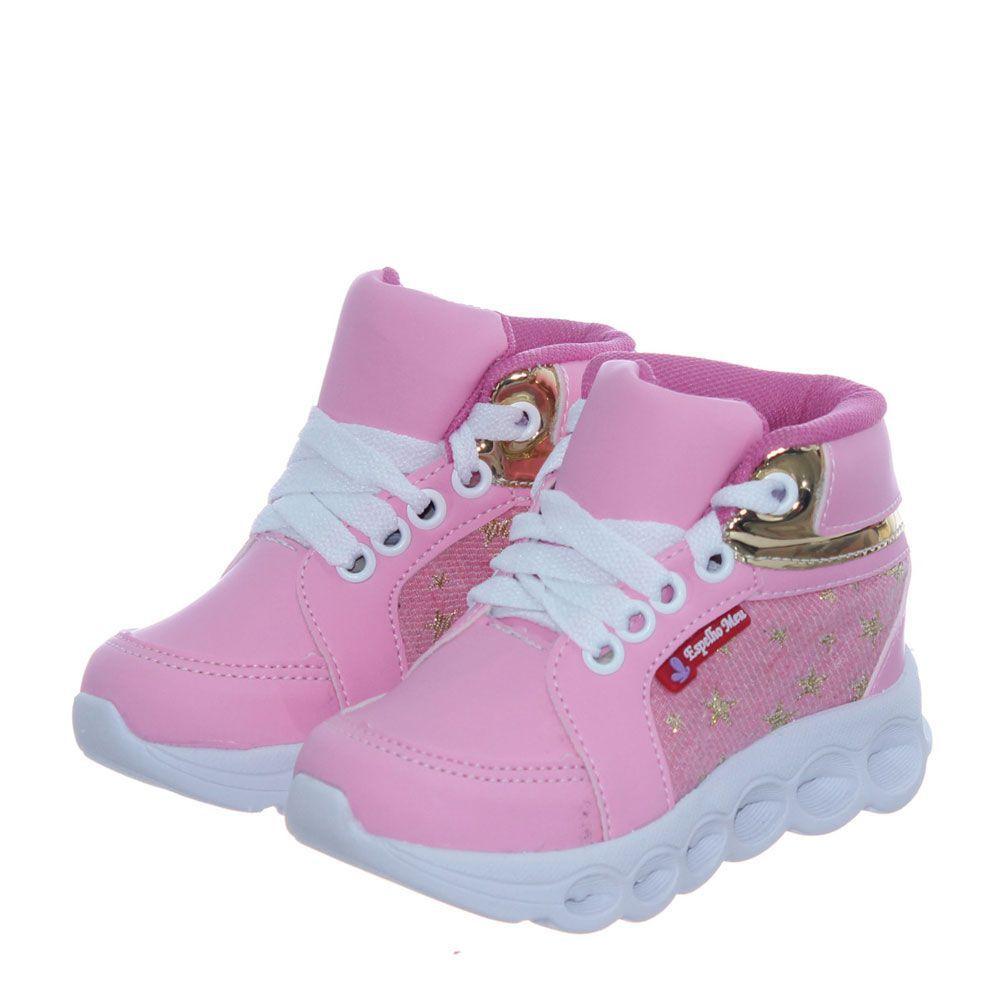 Tênis Bota Botinha Rosa com Led Luz Infantil feminino Meninas - Bto - Tênis Infantil - Magazine Luiza