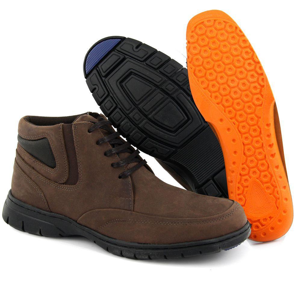 Tênis Bota Casual Confort Gel em Couro Texas Gold Café - Bota Masculina -  Magazine Luiza