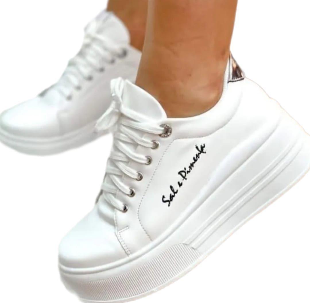 Tênis Branco Plataforma Bordado Feminino Sal e Pimenta - Outros Moda e  Acessórios - Magazine Luiza
