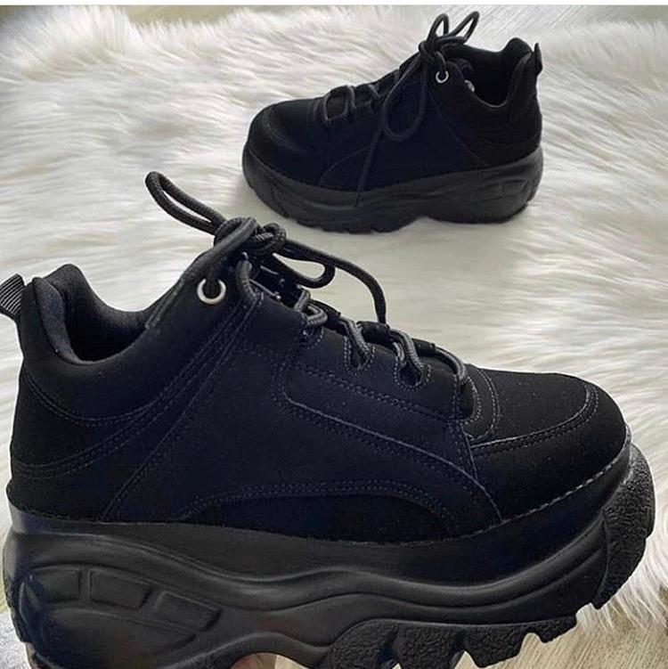 tênis buffalo not me casual cano médio conforto feminino