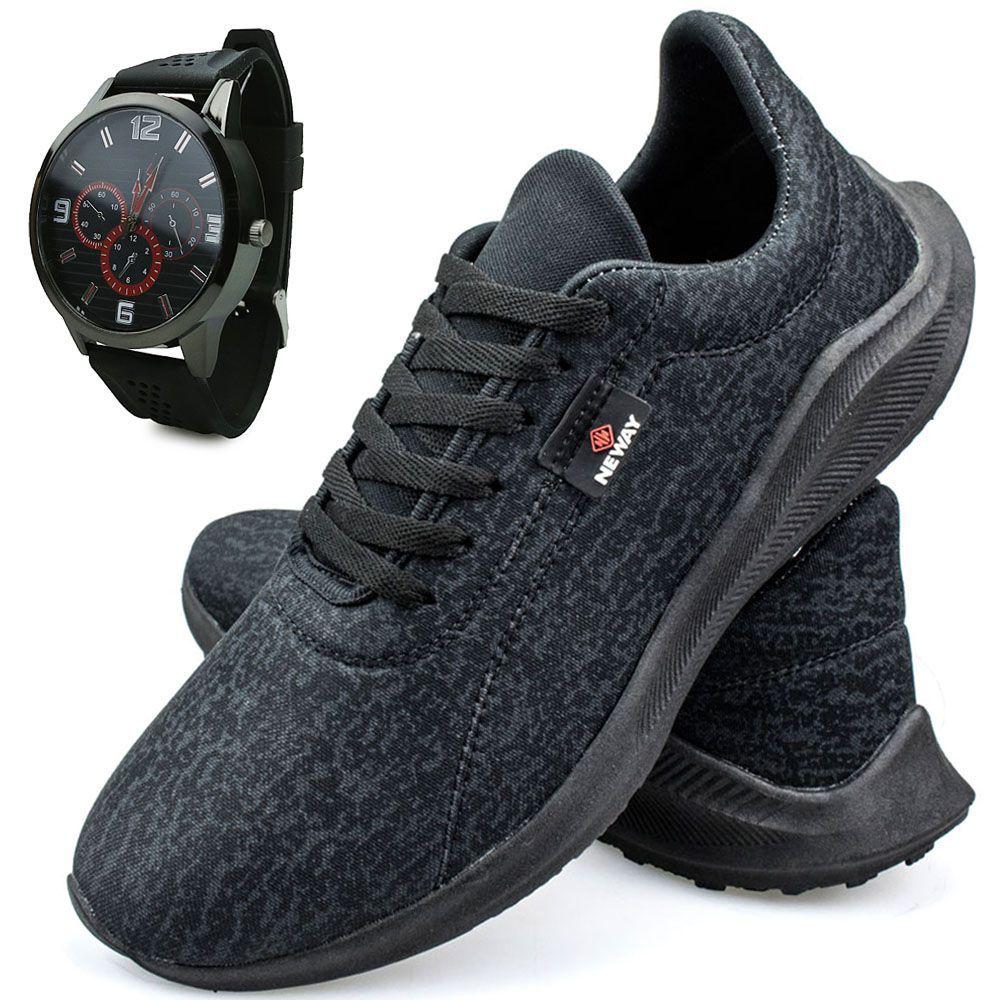 tenis para caminhada masculino preto