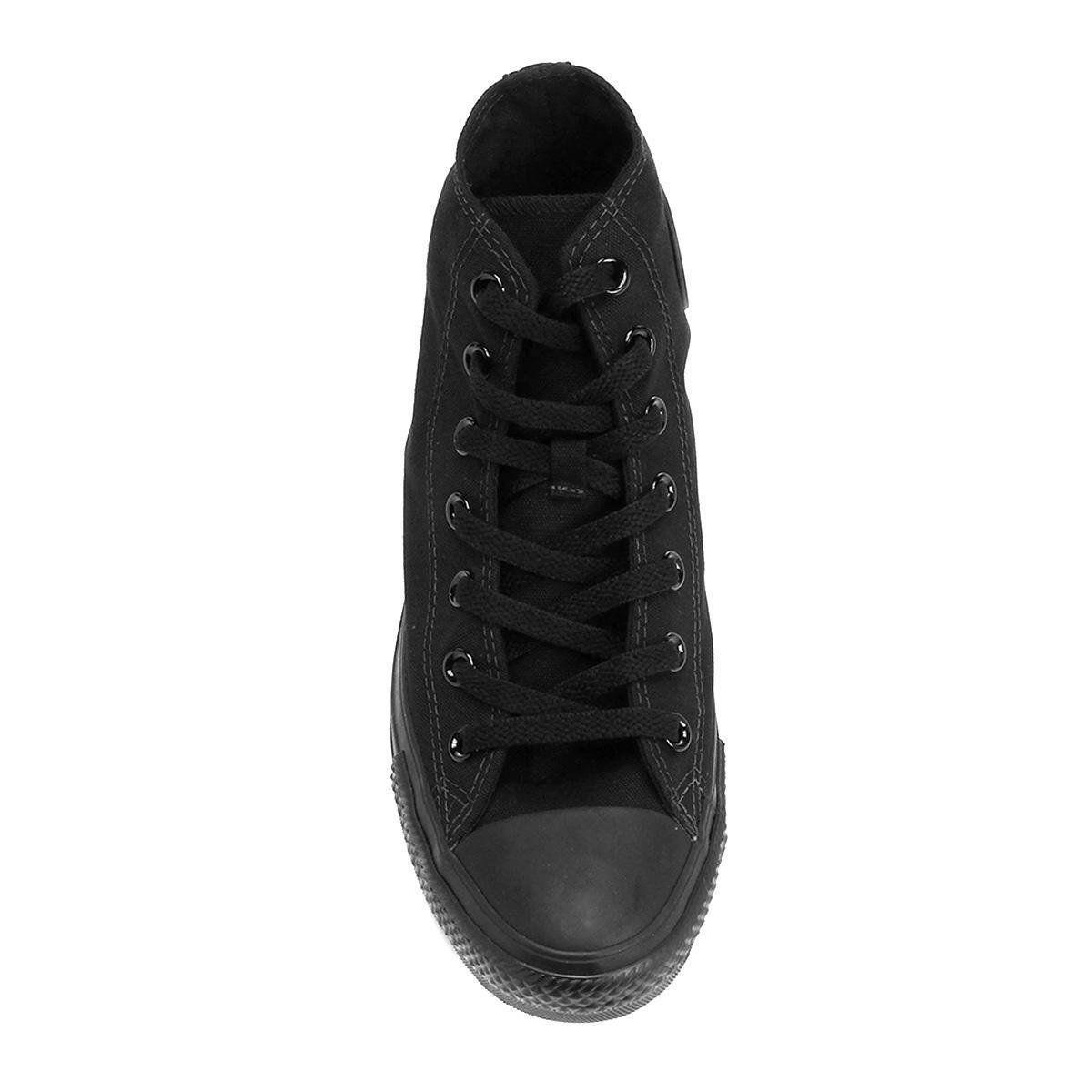 Tênis Cano Alto Converse Chuck Taylor All Star Monochrome HI - Preto - Tênis Feminino - Magazine Luiza