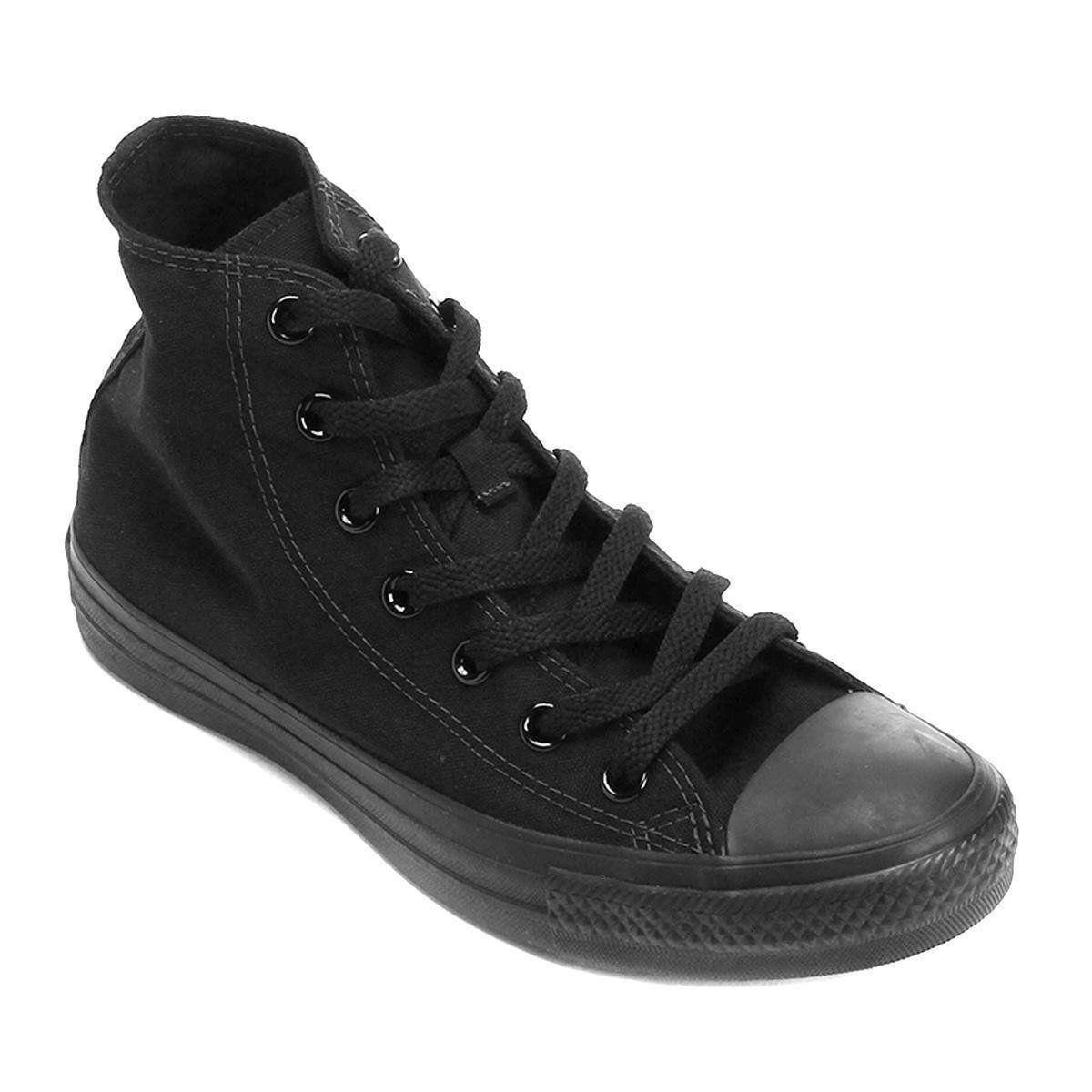 all star converse preto cano medio