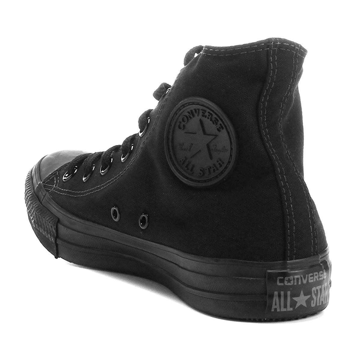 tênis couro converse chuck taylor all star monochrome preto