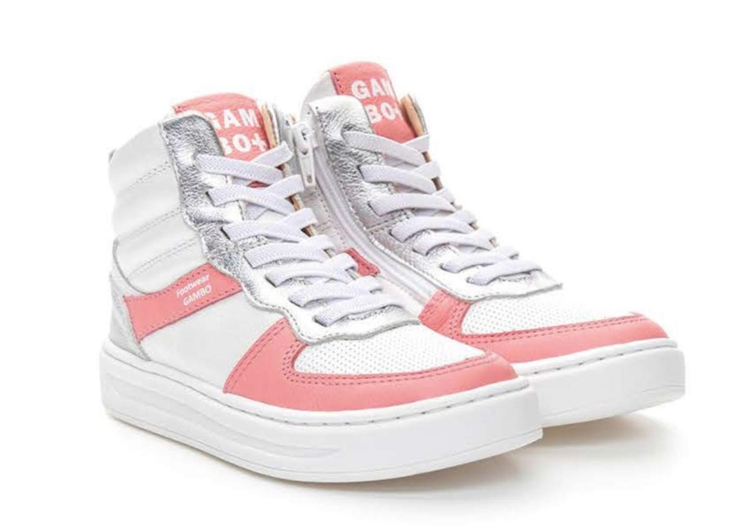 Gambo Tenis Cano Alto Infantil Feminino Tênis Cano Alto Couro