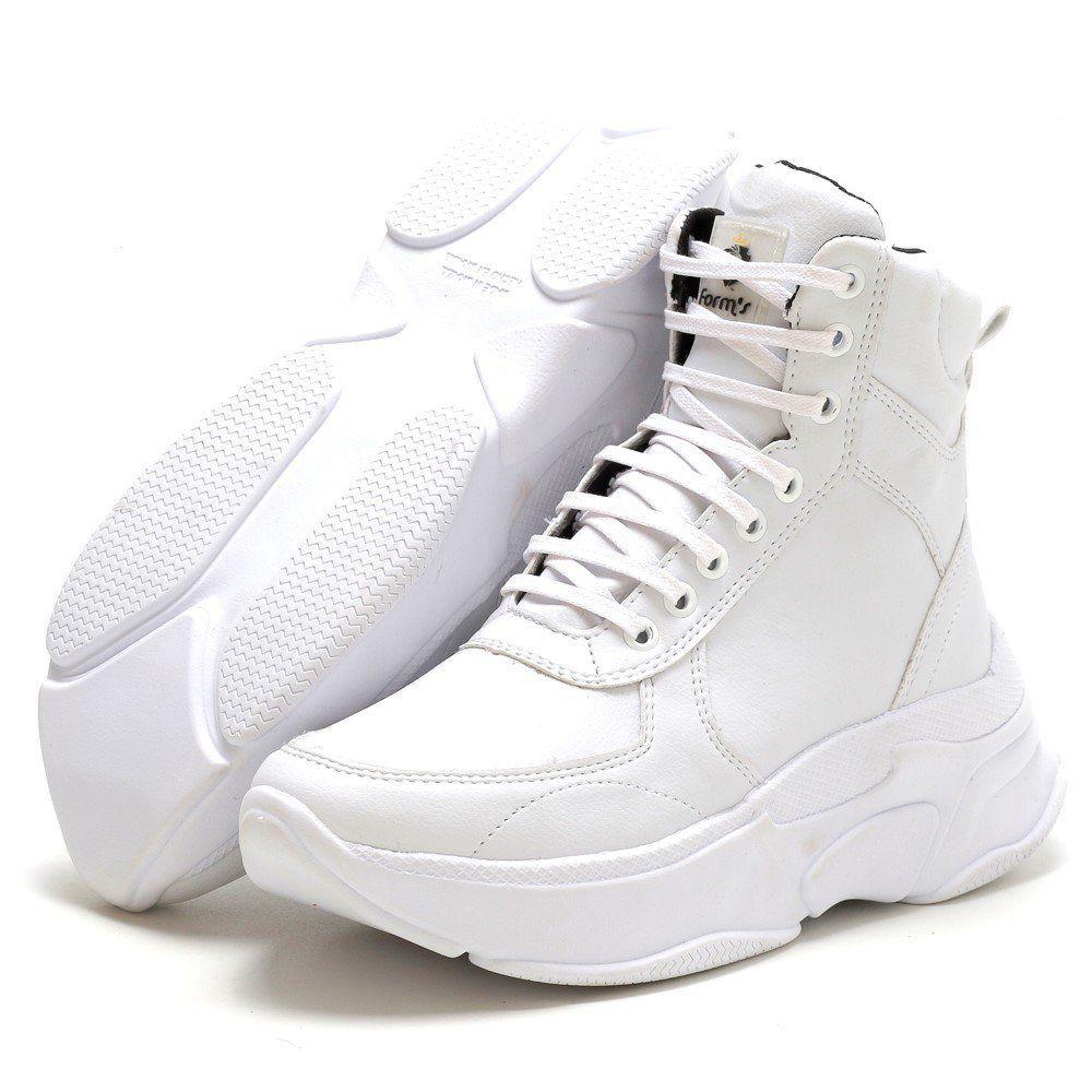 Tênis Infantil feminino Now United Cano Alto - Branco - 435196