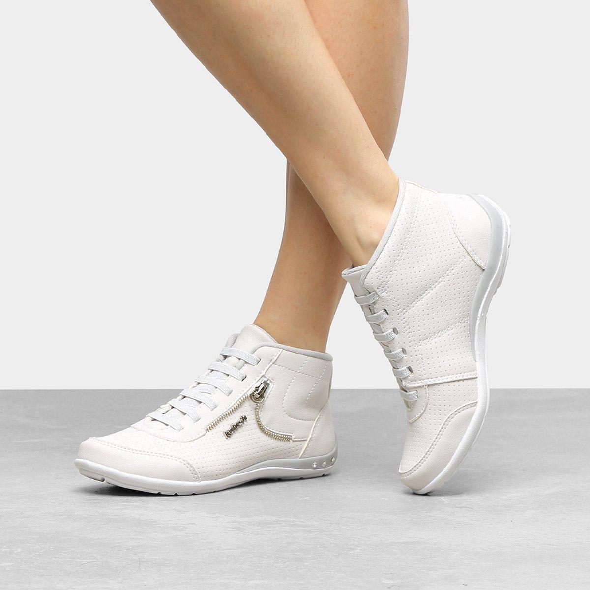 tênis cano alto kolosh zíper lateral feminino