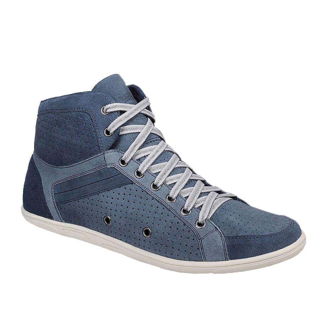 tenis cano alto masculino azul