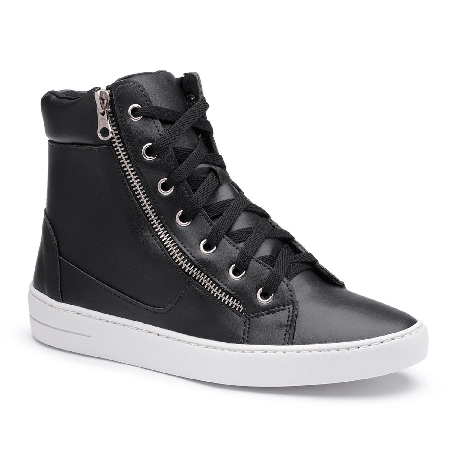 tenis cano alto com ziper