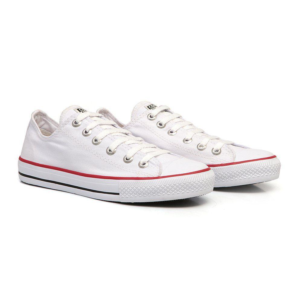 all star cano curto branco