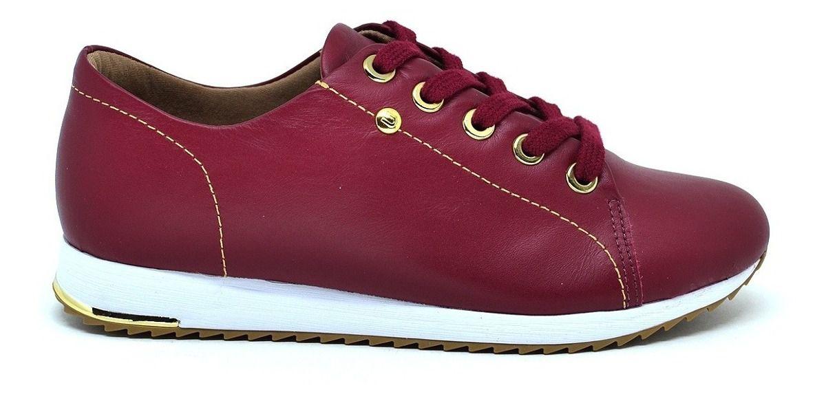 Tênis Casual Feminino Couro Conforto Original Usaflex V9109 - Tênis Feminino - Magazine Luiza