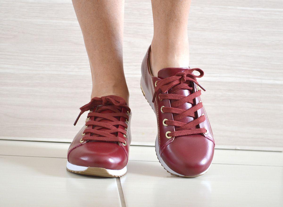 Tênis Casual Feminino Couro Usaflex V9109 Vermelho - Moda Feminina -  Magazine Luiza