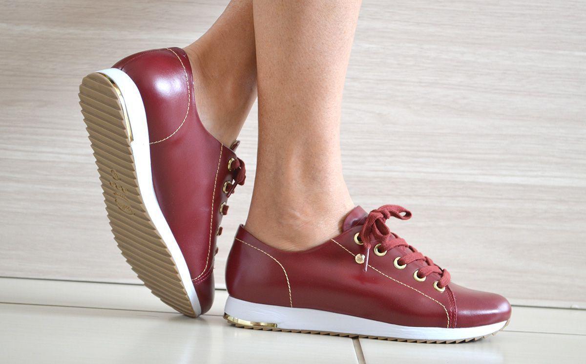 Tênis Casual Feminino Couro Usaflex V9109 Vermelho - Moda Feminina -  Magazine Luiza