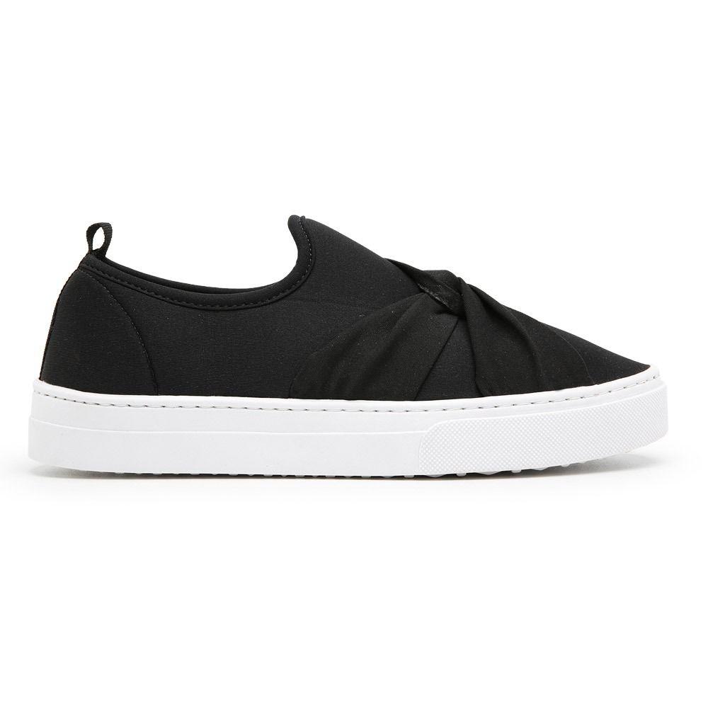 tênis casual slip on cristaishoes preto