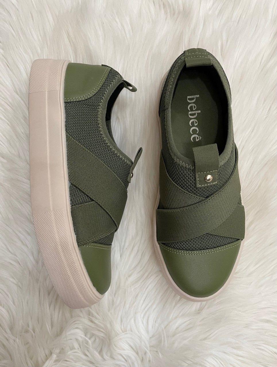 Tênis Slip On Tenis Bebece Verde Militar Sapatinho De Bebê Calçado