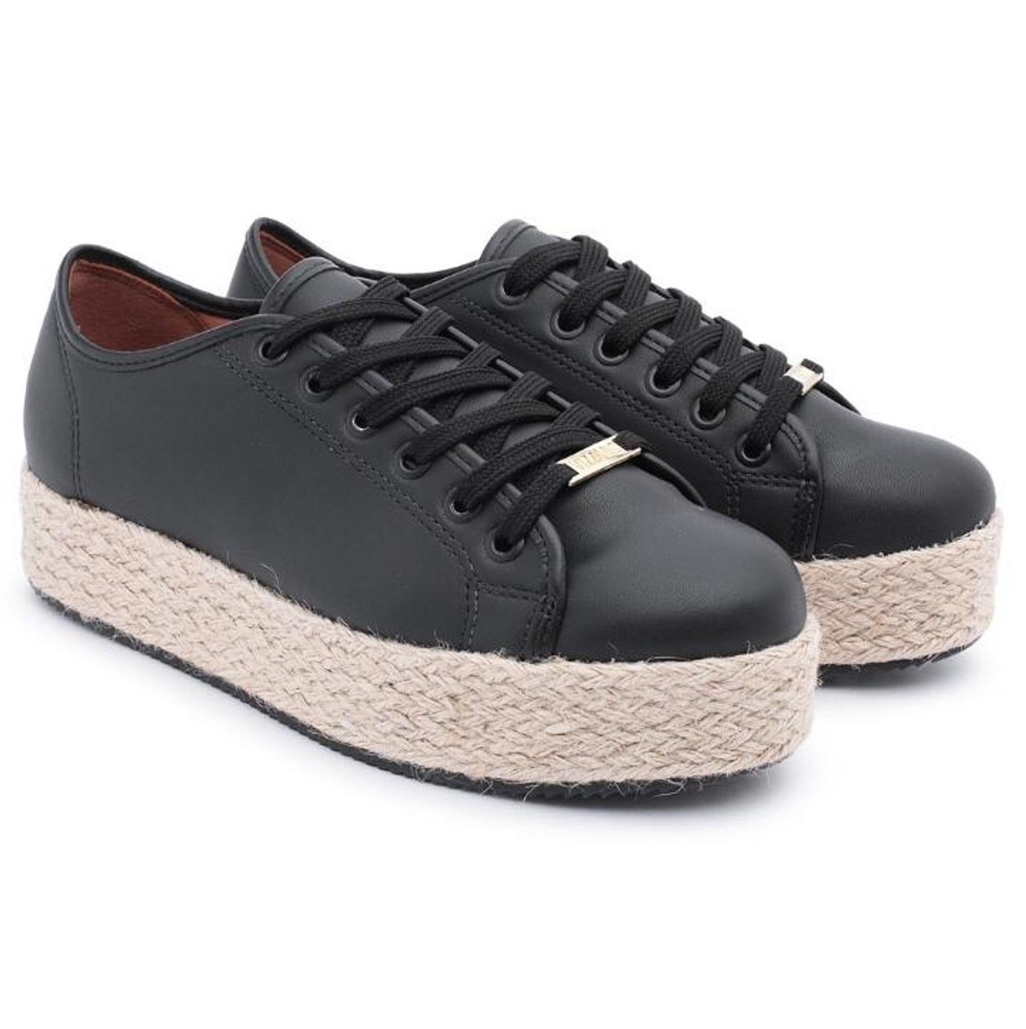 tenis vizzano preto suede