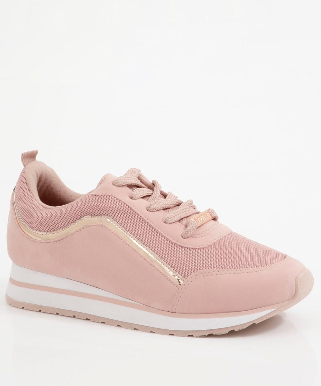 tênis flatform vizzano microfuros rosa