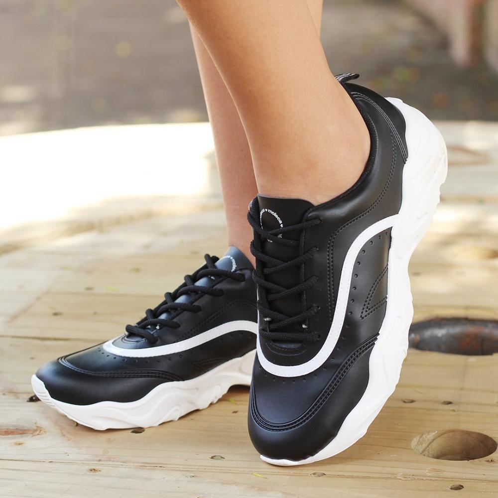 Tenis Chunky Moleca Preto/Branco/Preto/Preto Feminino 5677-100-7815 -  Calçados Femininos - Magazine Luiza